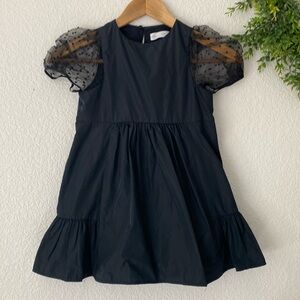 Zara Kids Black Short Sleeve Dress Size 6
